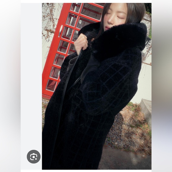 ZARA KNIT COAT WITH FAUX FUR COLLAR - Picture 5 of 10